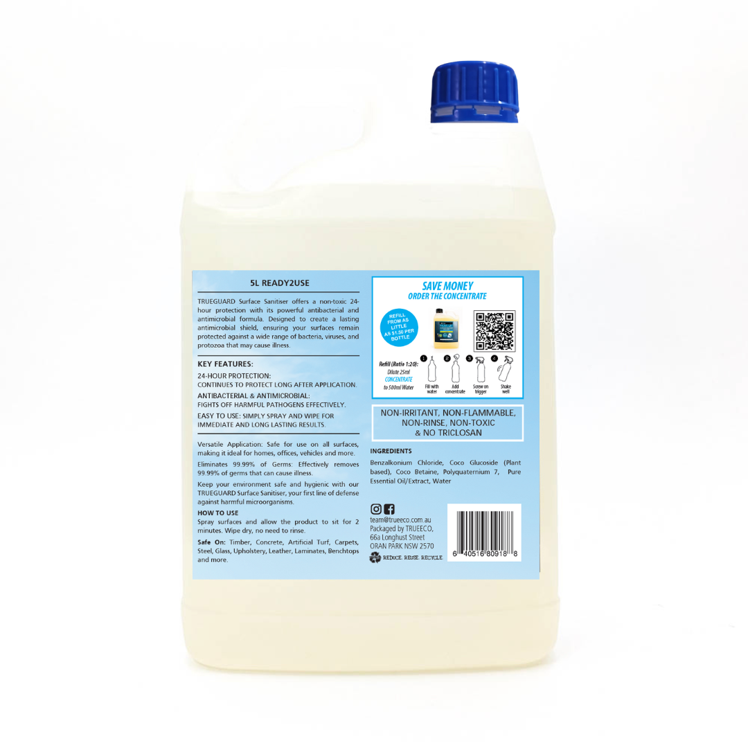 5L Ready-to-Use Trueguard  - Household Sanitising Solution