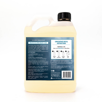 2.5L CONCENTRATE Trueguard  - Household Sanitising Solution  ($3.00 per Litre Ready2use)